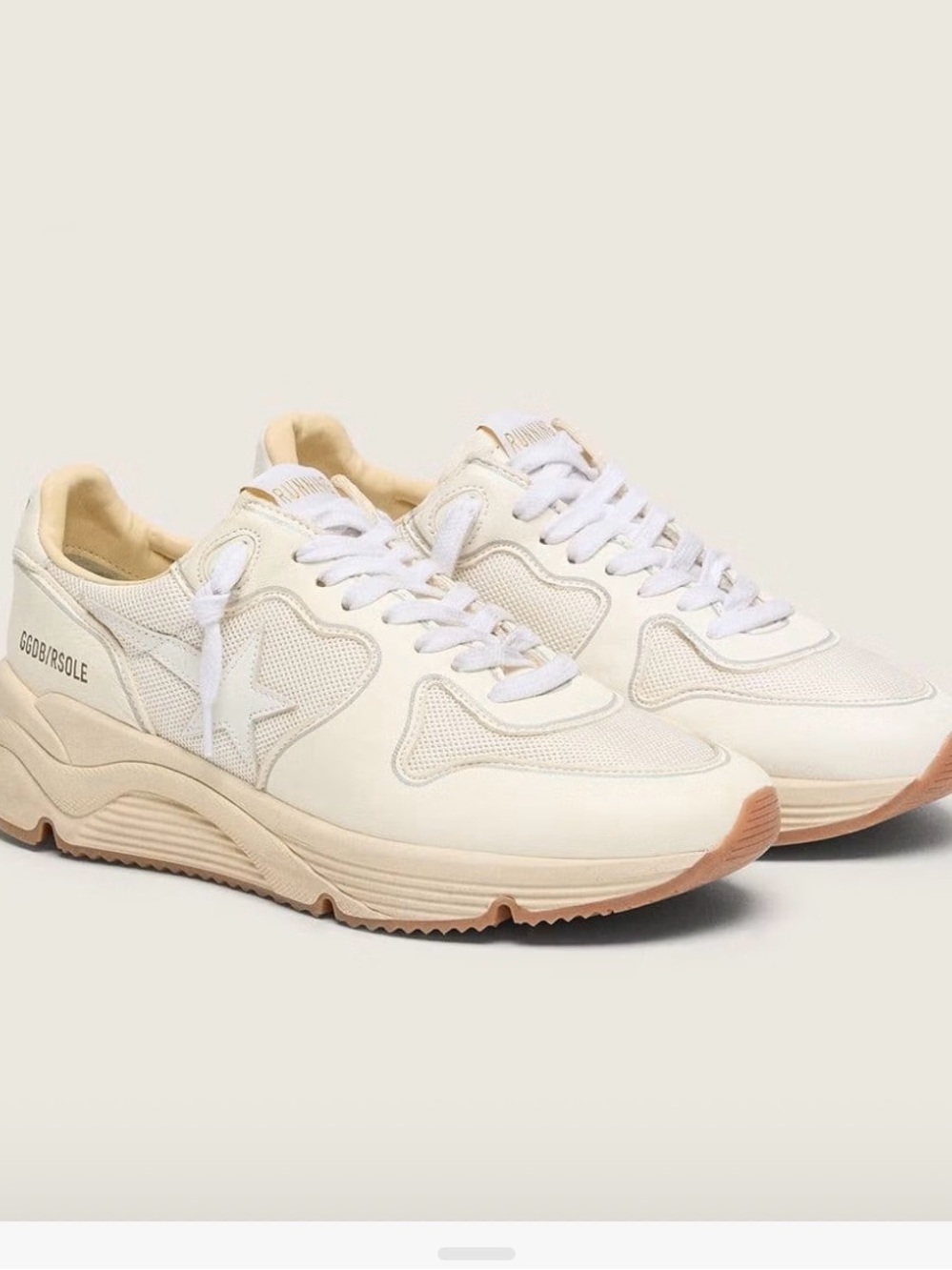Golden Goose Style Cream Runner Sneakers